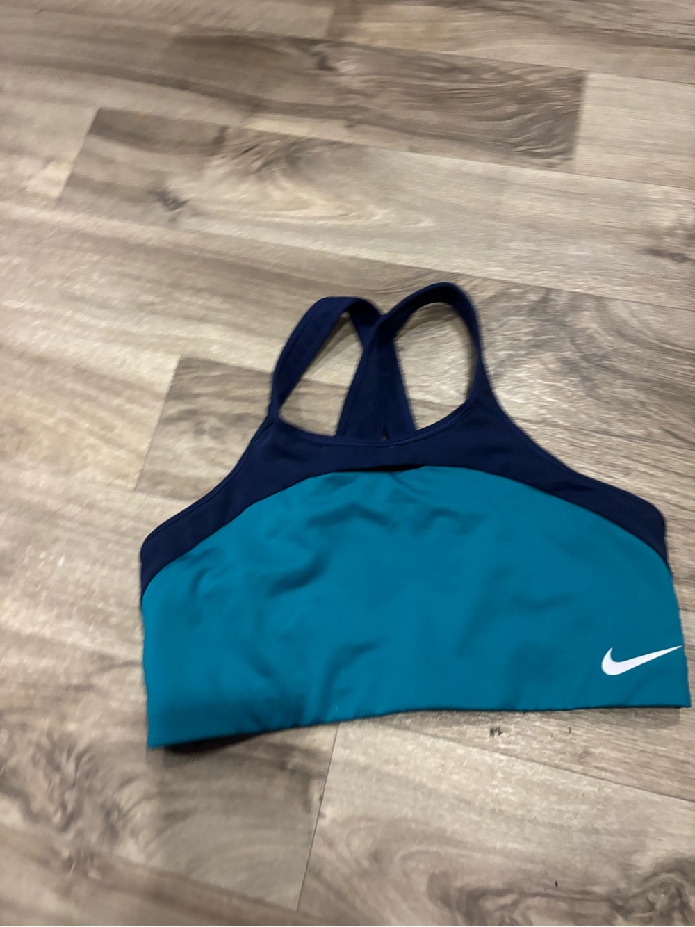 Nike Teal and Navy Crossback Sports Bra